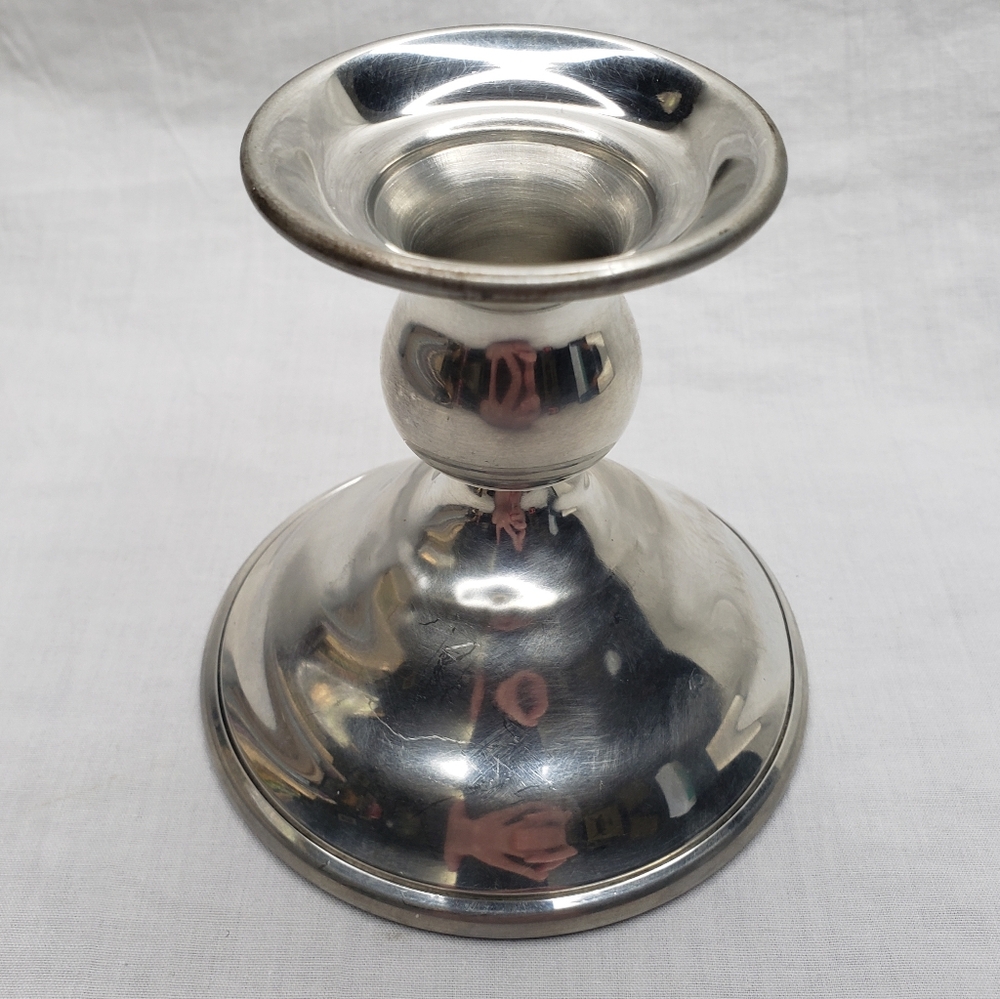 Vintage Kirk Pewter Candle Stick Holder